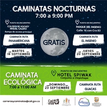 Caminata nocturna ruta Panamericana