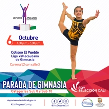 Parada de gimnasia categorías sub 8 y sub 10