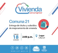 Entrega de títulos y subsidios de mejoramiento de vivienda