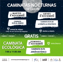 Caminata ecológica ruta Jardín botánico