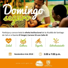 Participación de toda la Oferta Institucional de la Alcaldía de Santiago de Cali en el Barrio el Vergel Cra 33 con Calle 45