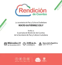 Rendición de cuentas de la Secretaría de Paz y Cultura Ciudadana