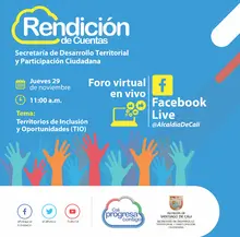 Tercera jornada de Rendición de Cuentas Secretaría de Desarrollo Territorial y Participación Ciudadana