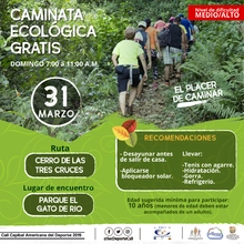 Caminata ecológica ruta Cerro de Tres Cruces