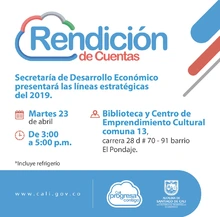 Rendición de cuentas de la Secretaría de Desarrollo Económico