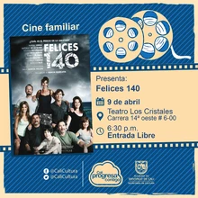 " Teatro al aire libre los Cristale  Película: Felices 140 de Gracia Querejeta Año: 2015 Duración: 95 minutos España" - Teatro al aire libre los Cristales