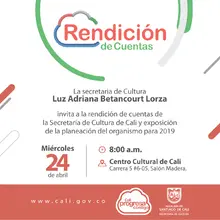 Rendición de Cunetas - Secretaría de Cultura - 2019