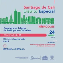 Talleres de Participación Ciudadana Comunas 13 y 15