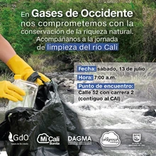 Jornada de limpieza del río Cali con Gases de Occidente