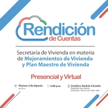 Segunda Rendición de Cuentas - Agosto 2 de 2019