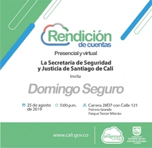 Convocatoria de Rendición de Cuentas Agosto 2019 de la Secretaria de Seguridad y Justicia