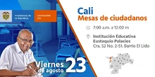 Mesa temática del Gobierno Nacional en la Institución Educativa Eustaquio Palacios