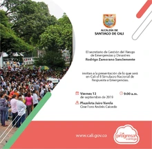 Invitación a participación al  VIII Simulacro Nacional de Respuesta a Emergencias