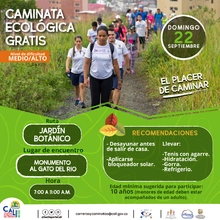 Caminata ecológica ruta Jardín botánico