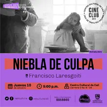 "Ciclo de los derechoc Humanos de Cultura Pelicula: Niebla de culpa de Francisco Laresgoiti Año: 2018 Duración: 72 minutos  Mexico" Sala 218 – Centro Cultural de Cali
