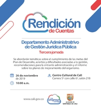 Rendicion de Cuentas del Departamento Administrativo de Gestion Juridica Publica