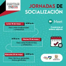 Talleres de formulación, área: artes tradicionales y artesanías, lunes 18 de mayo de 2020 06:30 PM