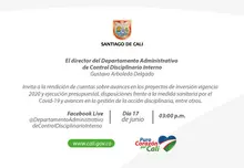 Primera rendición de cuentas del Departamento Administrativo de Control Disciplinario Interno 2020