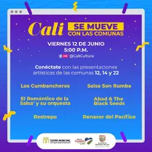  Viernes de "Cali se mueve" con las comunas. Todo el arte 12 de junio de 2020