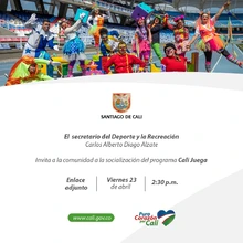 Socialización del programa Cali Juega de la Secretaría del Deporte y la Recreación