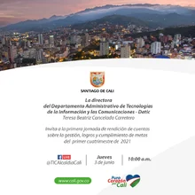 Primera Rendición de cuentas DATIC 2021