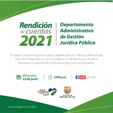 Rendición de Cuentas del Departamento Administrativo de Gestión Jurídica Publica