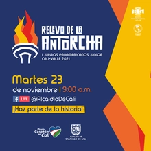 Relevo de la antorcha I Juegos Panamericanos Junior  Cali - Valle 2021