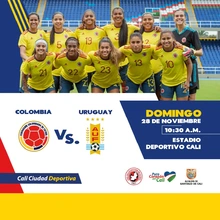 Selección Colombia femenina vs la selección femenina de Uruguay