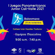 Balonmano Masculino - I Juegos Panamericanos Junior Cali - Valle 2021