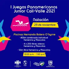 Natación Masculina y Femenina - I Juegos Panamericanos Junior Cali - Valle 2021