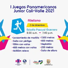 Atletismo todos - I Juegos Panamericanos Junior Cali - Valle 2021