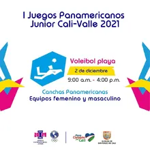 Voleibol de Playa todos - I Juegos Panamericanos Junior Cali - Valle 2021