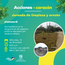 Jornada de limpieza y ornato en la Comuna 6