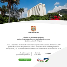 Primera rendición de cuentas del Departamento Administrativo de Control Disciplinario Interno