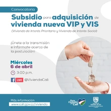 Facebook Live de Subsidio para adquisición de vivienda nueva VIP y VIS