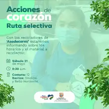 Ruta selectiva de aprovechamiento ´Mi reciclador, mi ruta´