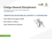 Invitación a la conferencia sobre Código General Disciplinario