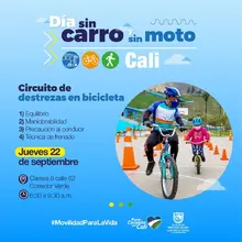 Día sin carro y sin moto  - Circuito de destrezas en bicicleta