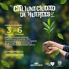 convocatoria para crear y cultivar huertas