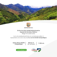 Socialización del contrato para el mejoramiento de la red de alcantarillado, vereda Campoalegre