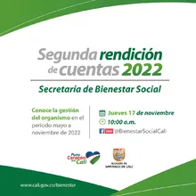 Segunda rendición de cuentas Secretaria de Bienestar Social