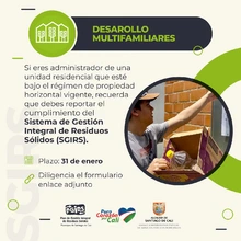 Último plazo para reportar la implementación del SGIRS por los Desarrollos Multifamiliares