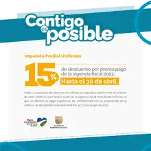 Descuento pronto pago en Impuesto Predial Unificado IPU 2023