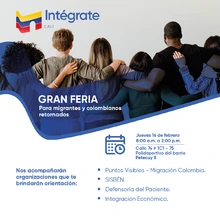 Gran feria Para migrantes y colombianos retornados