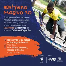 Entreno masivo 10 - Parkour y competencias de Speed Run y Freestyle