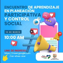 Encuentro de aprendizaje planeación participativa y control social