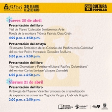 Cali es Cultura Popular  Agéndate con la Literatura Caleña - Festival Internacional del Libro de Bogotá