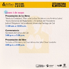 Cali es Cultura Popular  Agéndate con la Literatura Caleña - Festival Internacional del Libro de Bogotá
