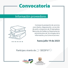 Convocatoria contractual - Libro