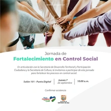 Jornada de fortalecimiento en control social